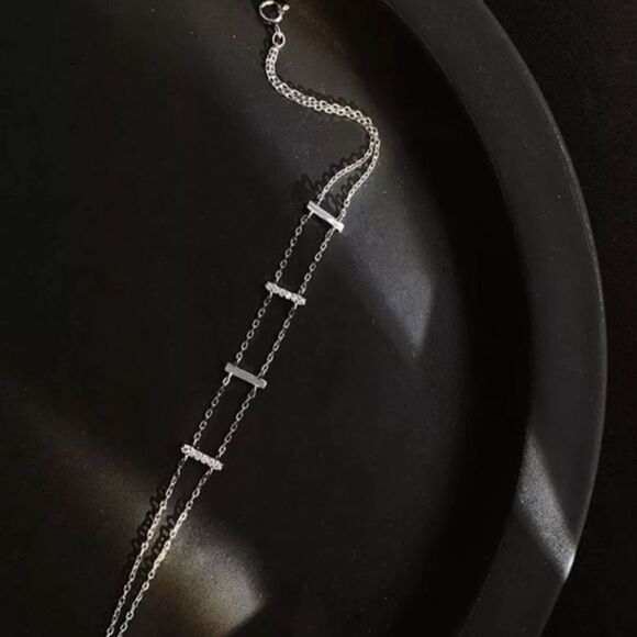 The Ladder Bracelet in 925 and cubic zirconia. - Picture 4 of 4